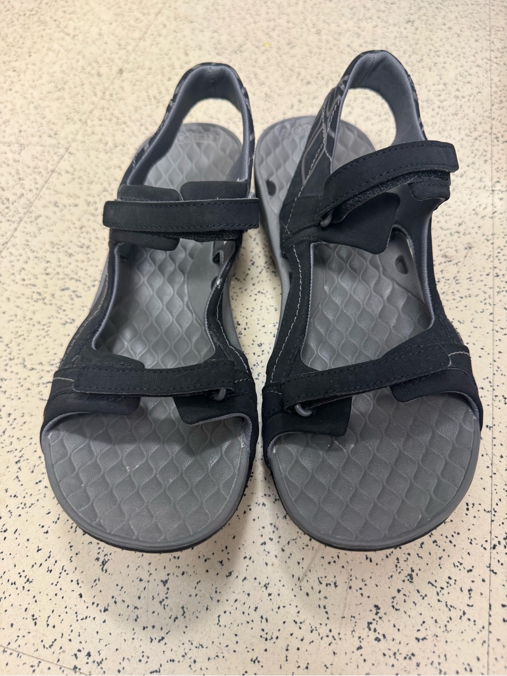 Columbia Black and Gray Women's Strapped Sport Sandals